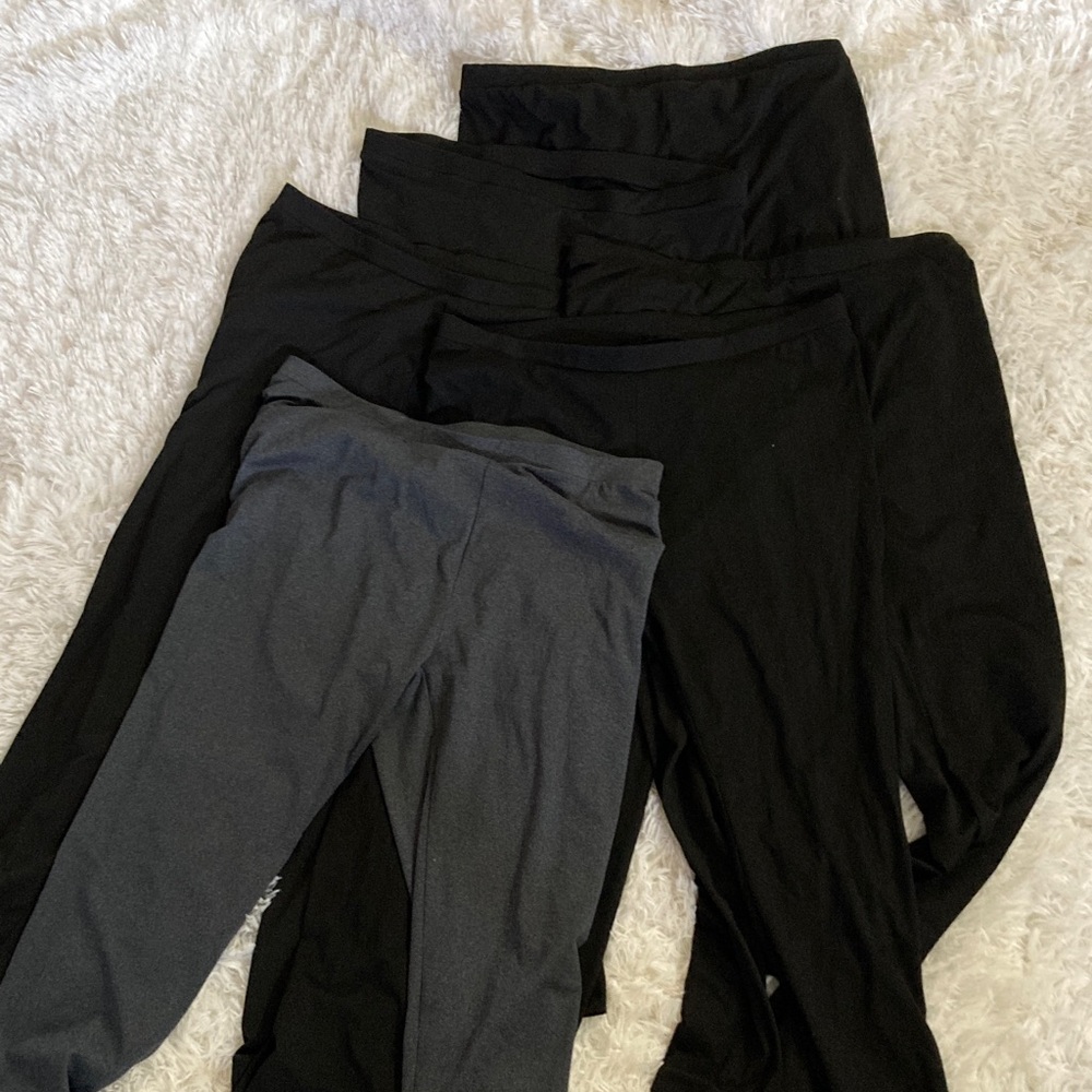Lot of 6 Black and Gray Leggings Set